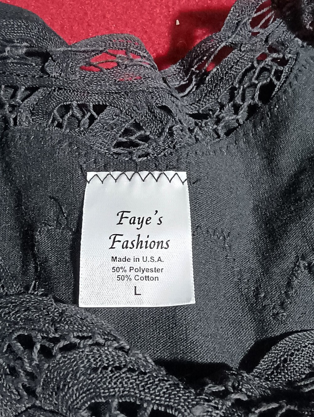 Bundle of 2 Black Short Sleeve Tops One Beaded & One Open Work Detailed See pics - Picture 4 of 12